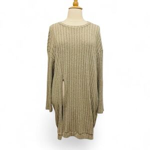 Ribbed Long Sweater Oversized
